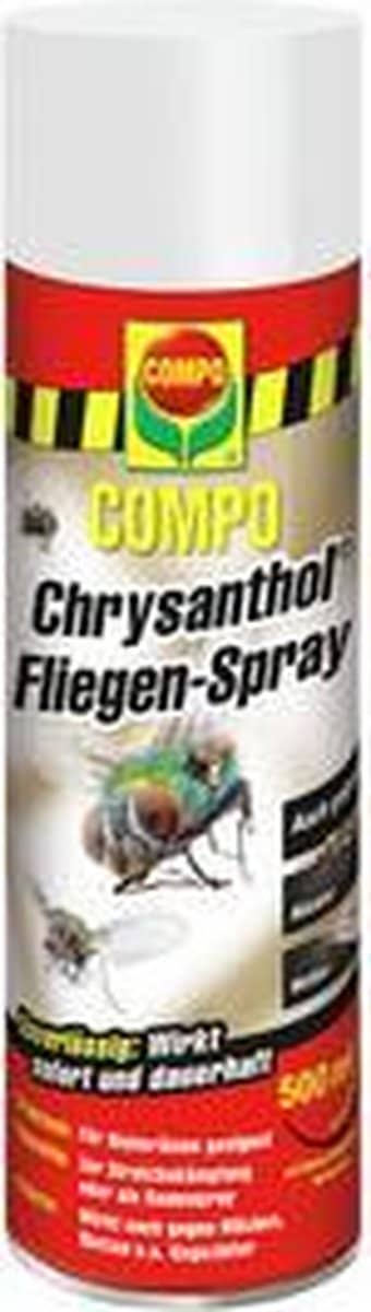 COMPO Chrysanthol Vliegen Spray, 500 ml spuitbus. Pakt alle vliegende insecten aan