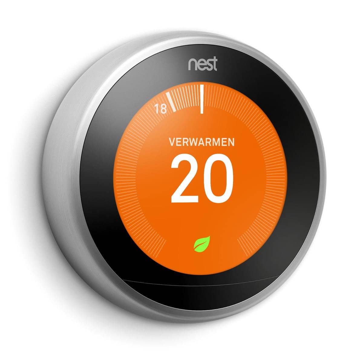 Google Nest Learning Thermostat – Slimme thermostaat – RVS. Zelflerend