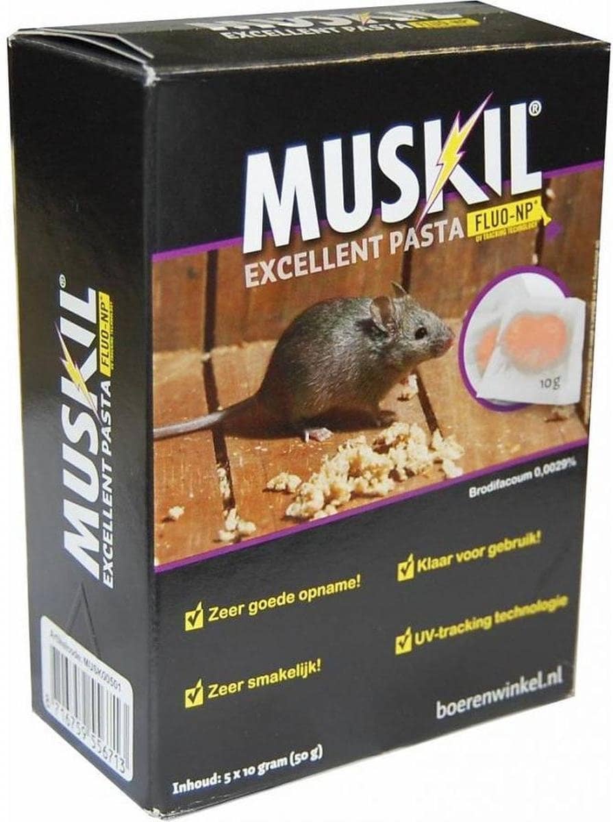 Muskil Excellent pasta muis5 x 10 gram. Zeer sterke pasta tegen muizen