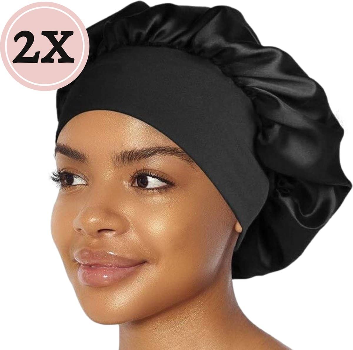 Beyeza Satijnen Slaapmuts voor Volwassenen – Hair Bonnet Satijn. Voorzien van grote elastische band