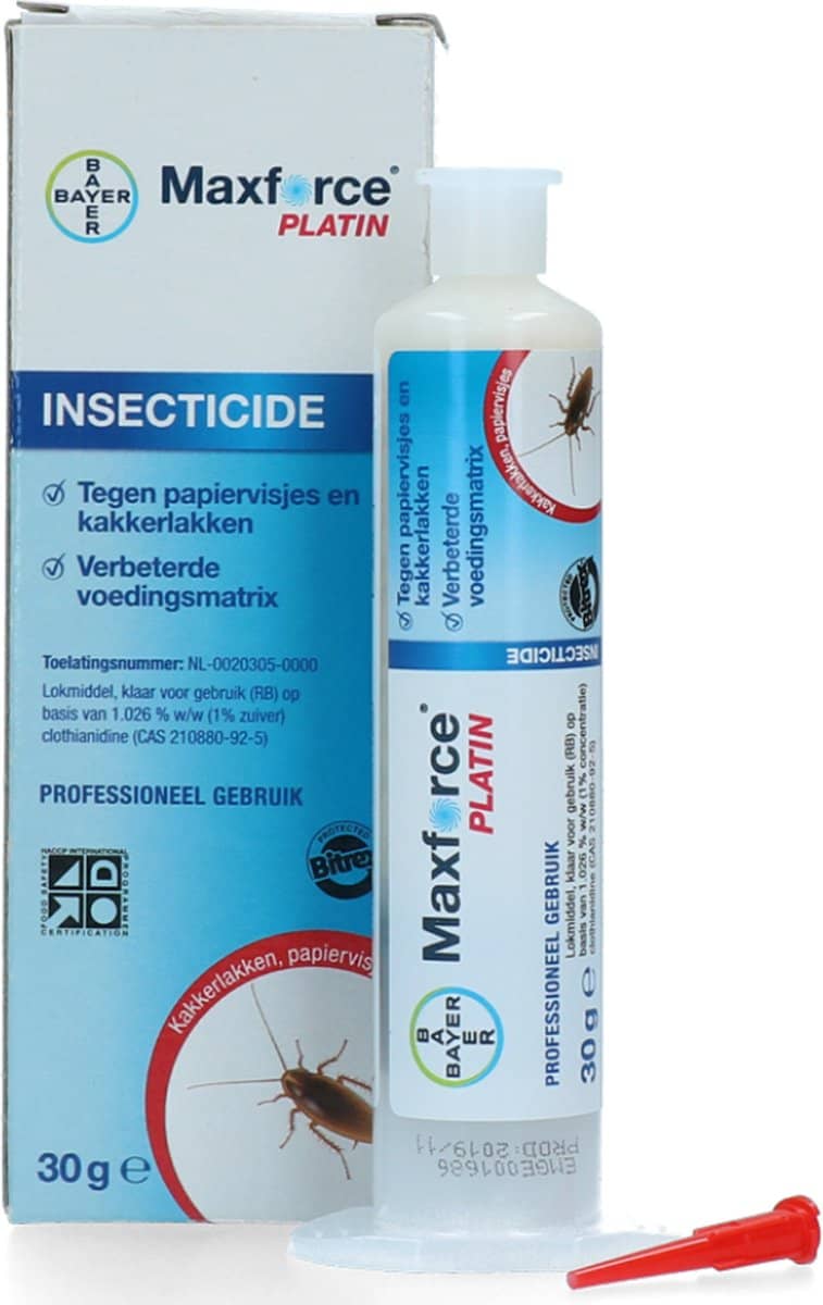 Maxforce Platin Papiervis/Kakkerlak Gel. Zeer effectieve gel tegen kakkerlakken