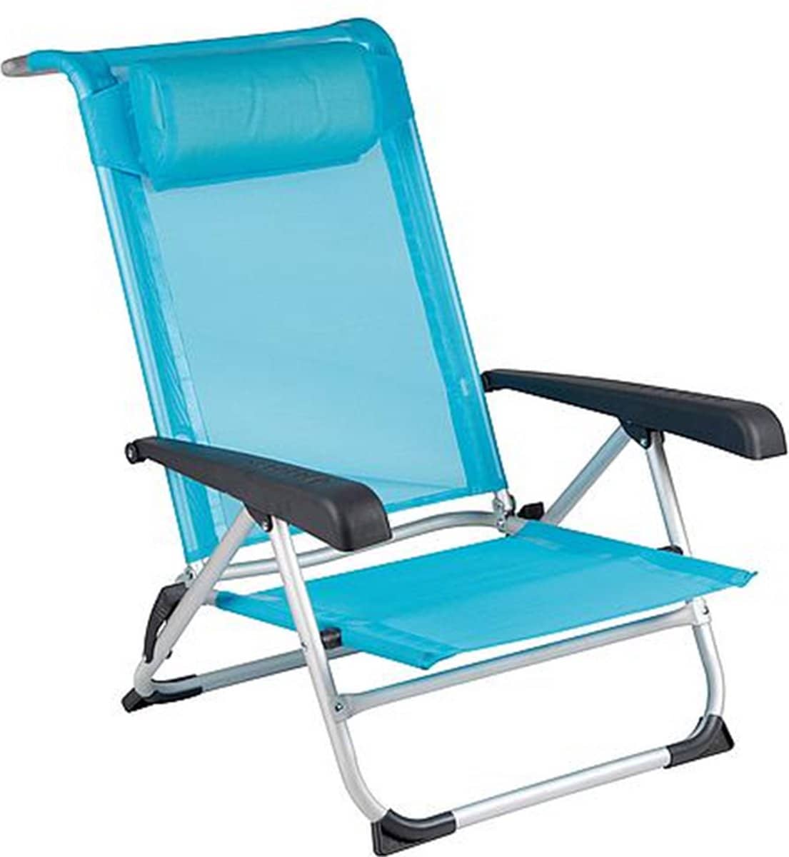 Bo-Camp Strandstoel Saint-tropez – Blauw. Lichtgewicht strandstoel