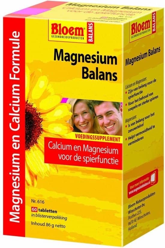 Bloem Magnesium Balans Tabletten 60TB. Goed voor 1 maand