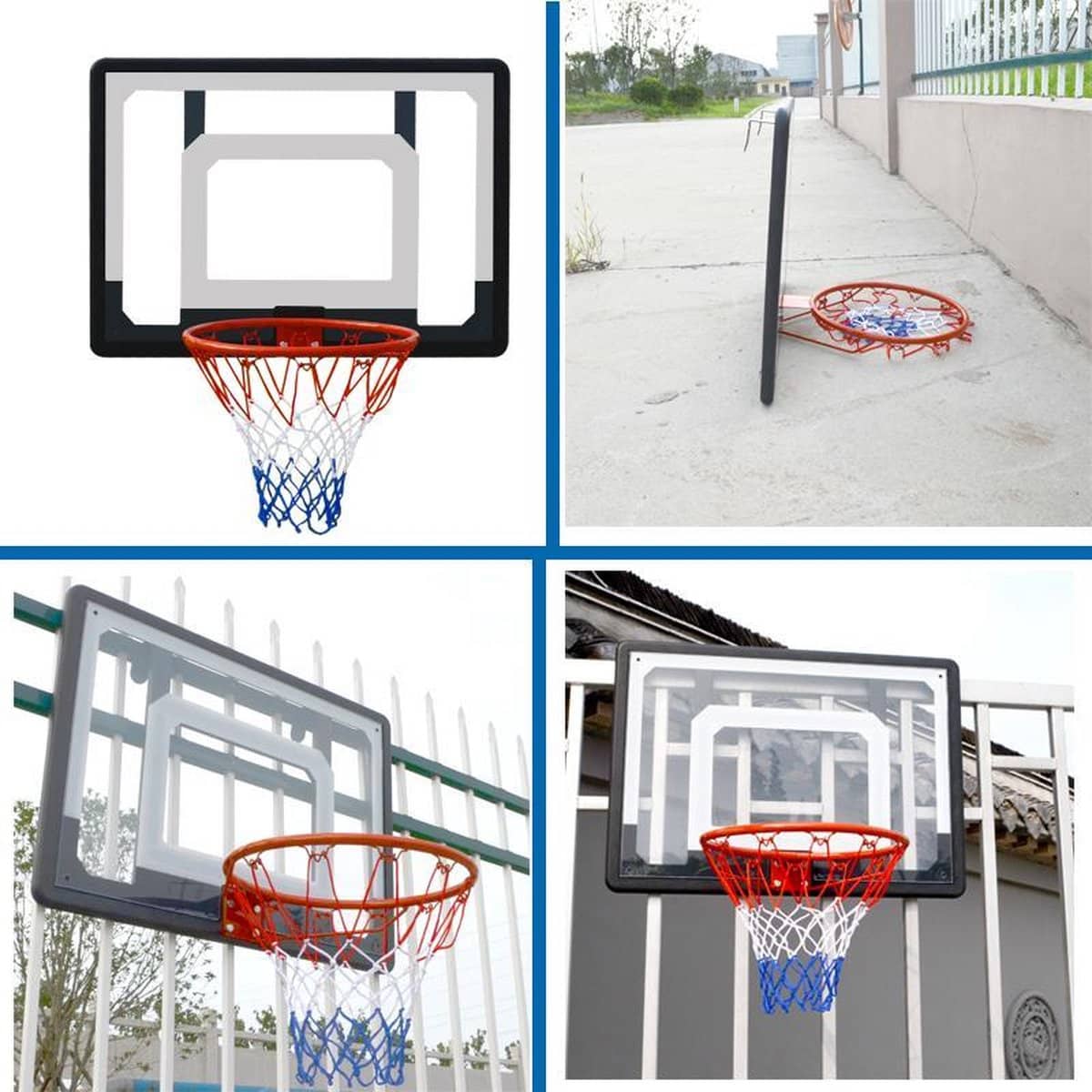 Pegasi basketbalbord Fun 82 x 58 cm. Hoogwaardige kwaliteit