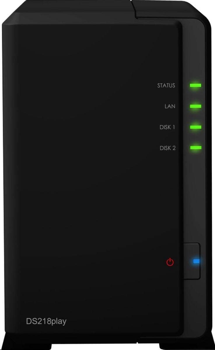 Synology DS218play – NAS – RED 8TB 2x 4TB. Zeer goed beoordeeld