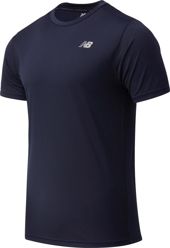 New Balance Core Run Short Sleeve Heren Sportshirt. Multifunctioneel shirt