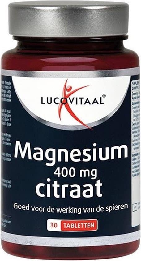 Lucovitaal Magnesium Citraat 400mg Tabletten 150TB. Dag dosering 2 tabletten