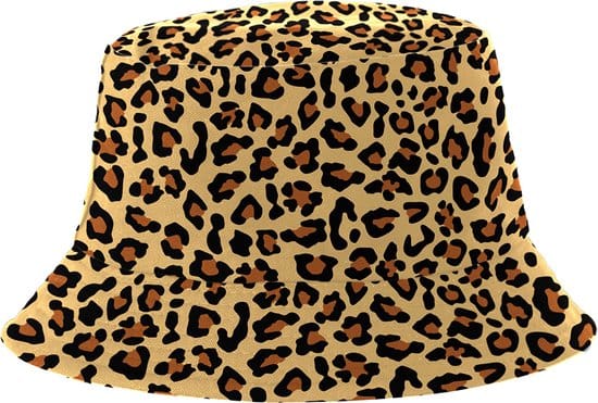 Bucket Hat – Vissershoedje – Hoed – Panterprint. Dubbelzijdig vissershoedje