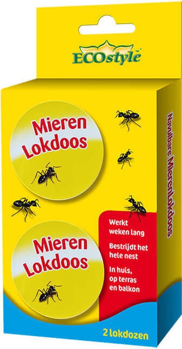 ECOstyle MierenLokdoos – Mierenpoeder voor Binnen en Buiten. Ecologisch mierenpoeder
