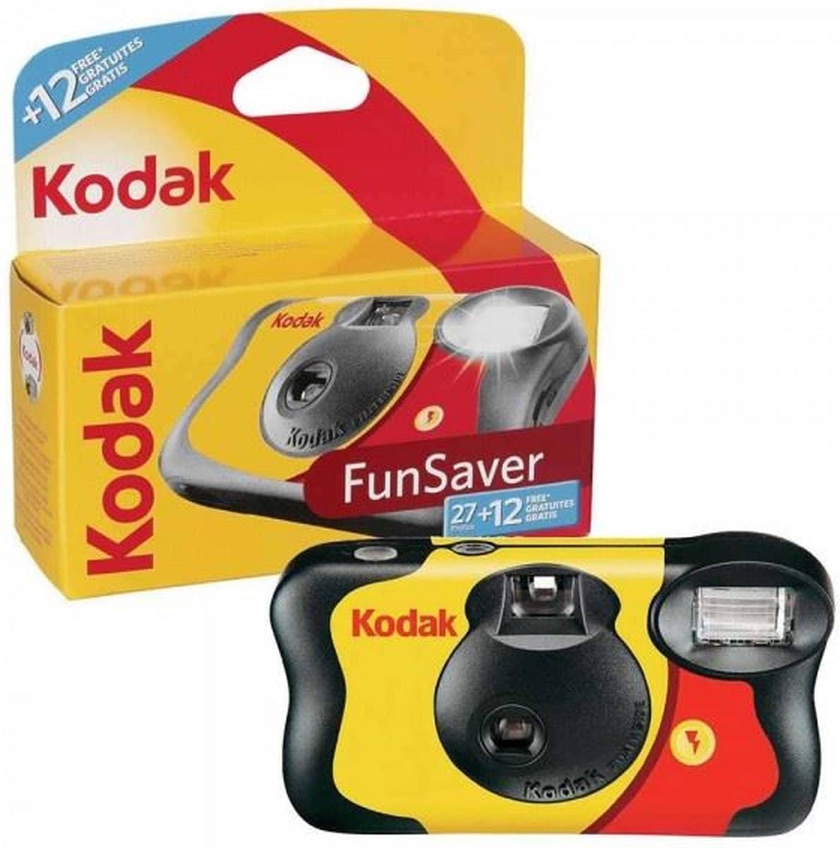 Kodak – Wegwerpcamera met flitser. Met flitser