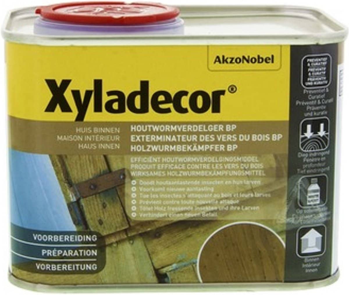 Xyladecor Houtwormverdelger BP 0.50 L. Voor alle houtsoorten