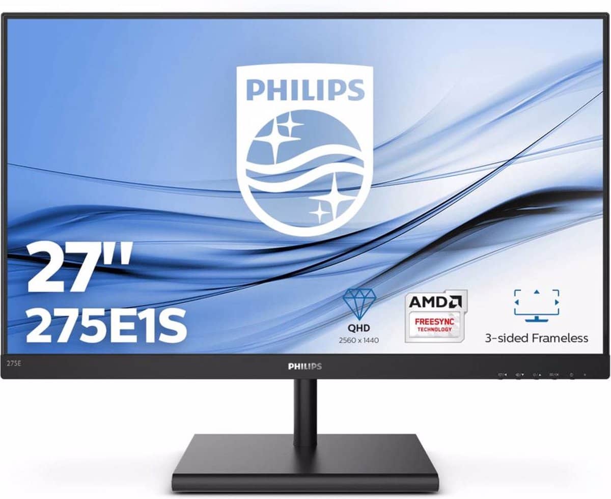 Philips 275E1S – QHD IPS Monitor – 27 inch. Eenvoudig multitasken