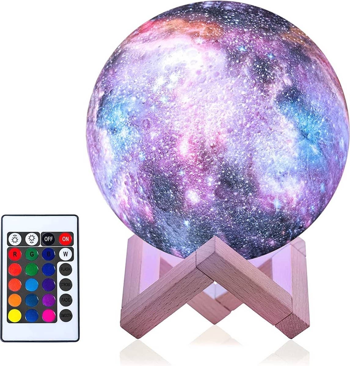 MyLedRoom – Galaxy Lamp / Maan Lamp –16 Kleuren . Met 9 dimstanden