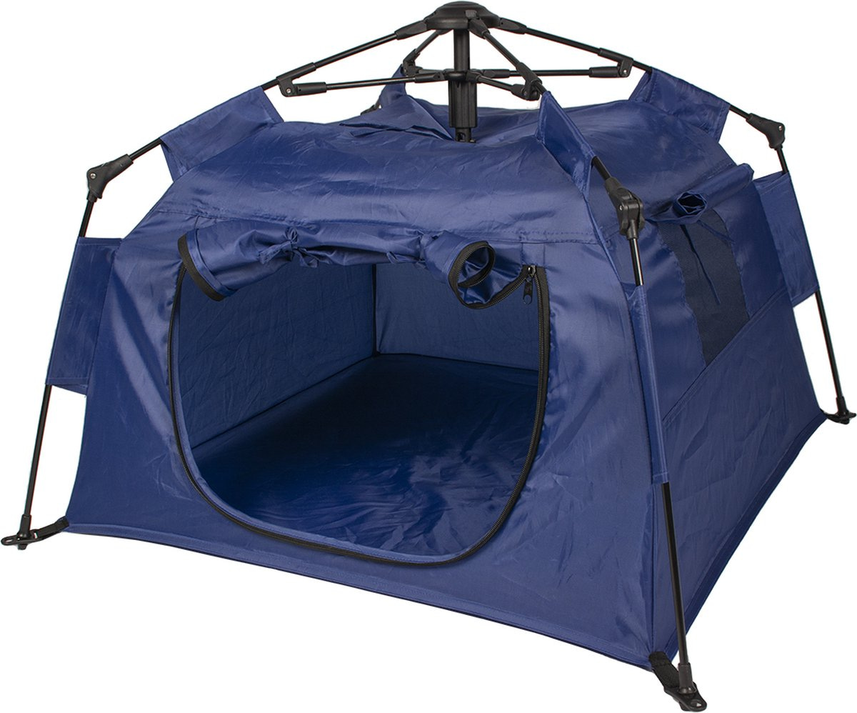 Pop up tent voor huisdieren blauw S – 70x70x47cm. Gemakkelijk op te zetten