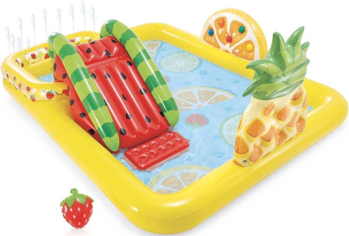 Intex Kinderzwembad – Glijbaan –. Fruitig water festijn