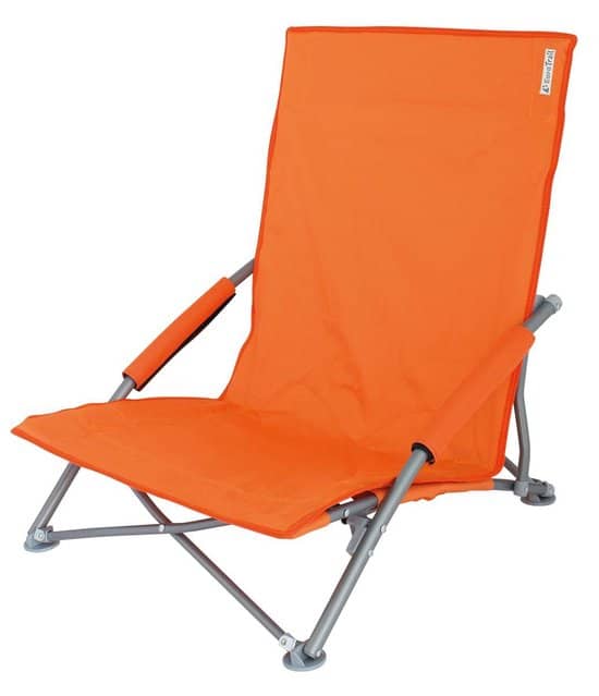 Eurotrail Campingstoel / strandstoel – St. Tropez – Oranje. Lichtgewicht en compact opvouwbaar