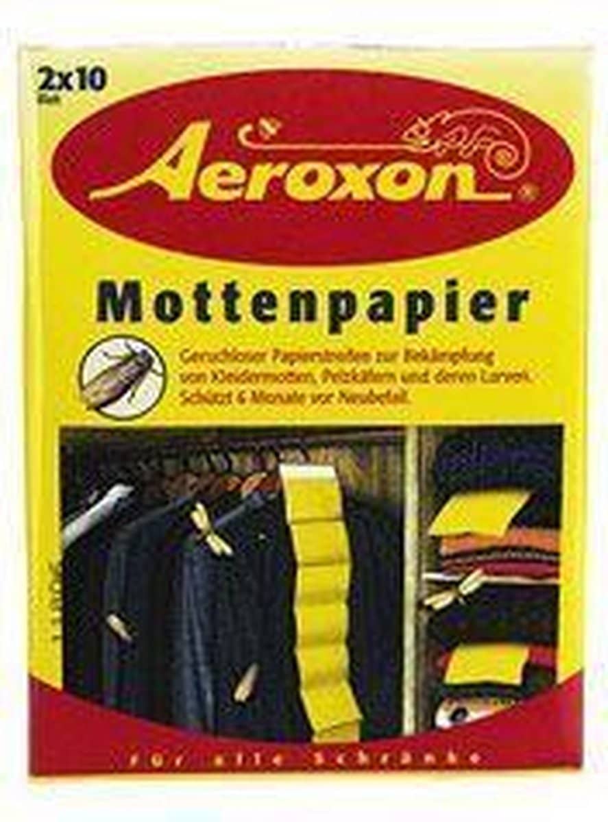 Aeroxon Mottenpapier. Speciaal voor in de kledingkast